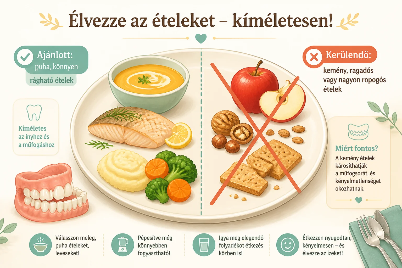 mit-ehet-mufogsorral Mit ehet műfogsorral és mit kerüljön el?