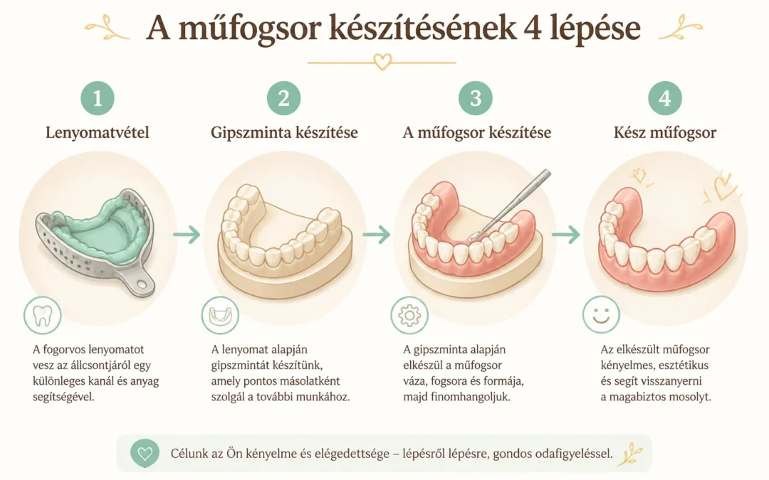 A műfogsor készítés 5 lépése – mit várhat minden alkalommal