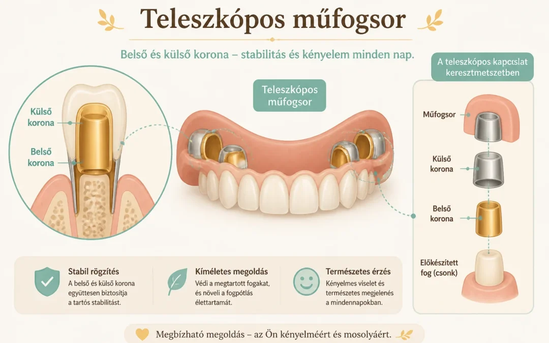 Teleszkópos fogsor – mi az előnye a hagyományossal szemben?