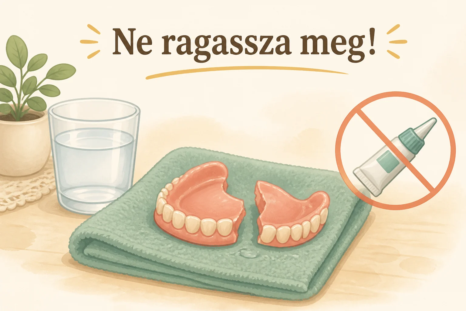 Törött fogsor ragasztása házilag — miért nem működik?